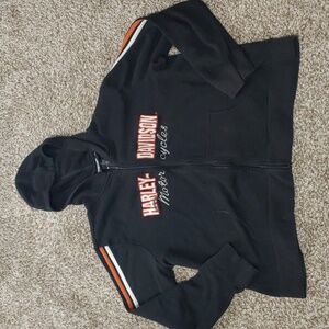 VTG Harley Davidson Women's Black Full Zip jacket Size 2W